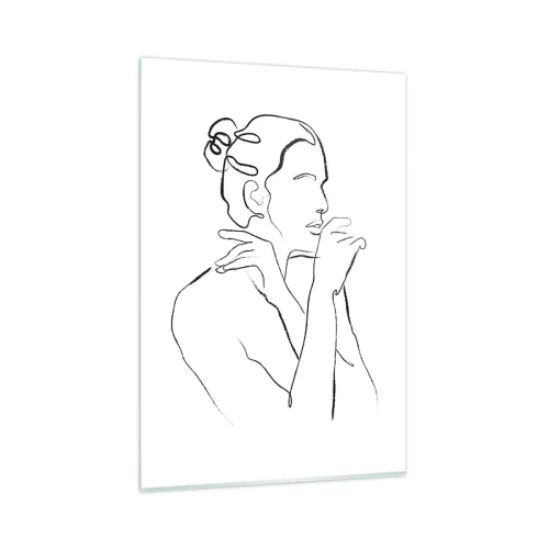 Impression sur verre - Image sur verre - Nu : un mystère sensuel - 80x120 cm