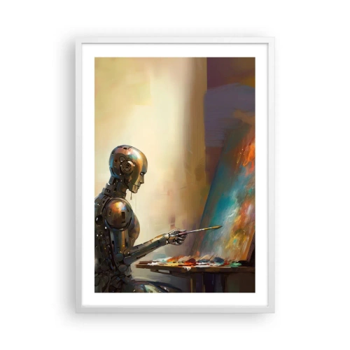 Affiche dans un cadre blanc - Poster - L'art du futur - 50x70 cm