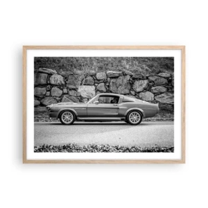 Affiche dans un chêne clair - Poster - Légende des années 60 - 70x50 cm