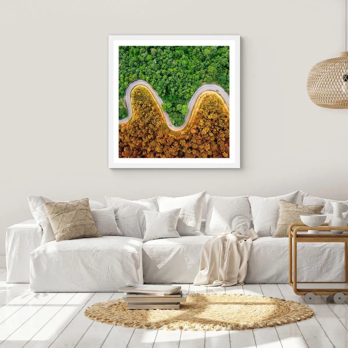 Affiche dans un cadre blanc - Poster - Frontieres et differences - 40x40 cm