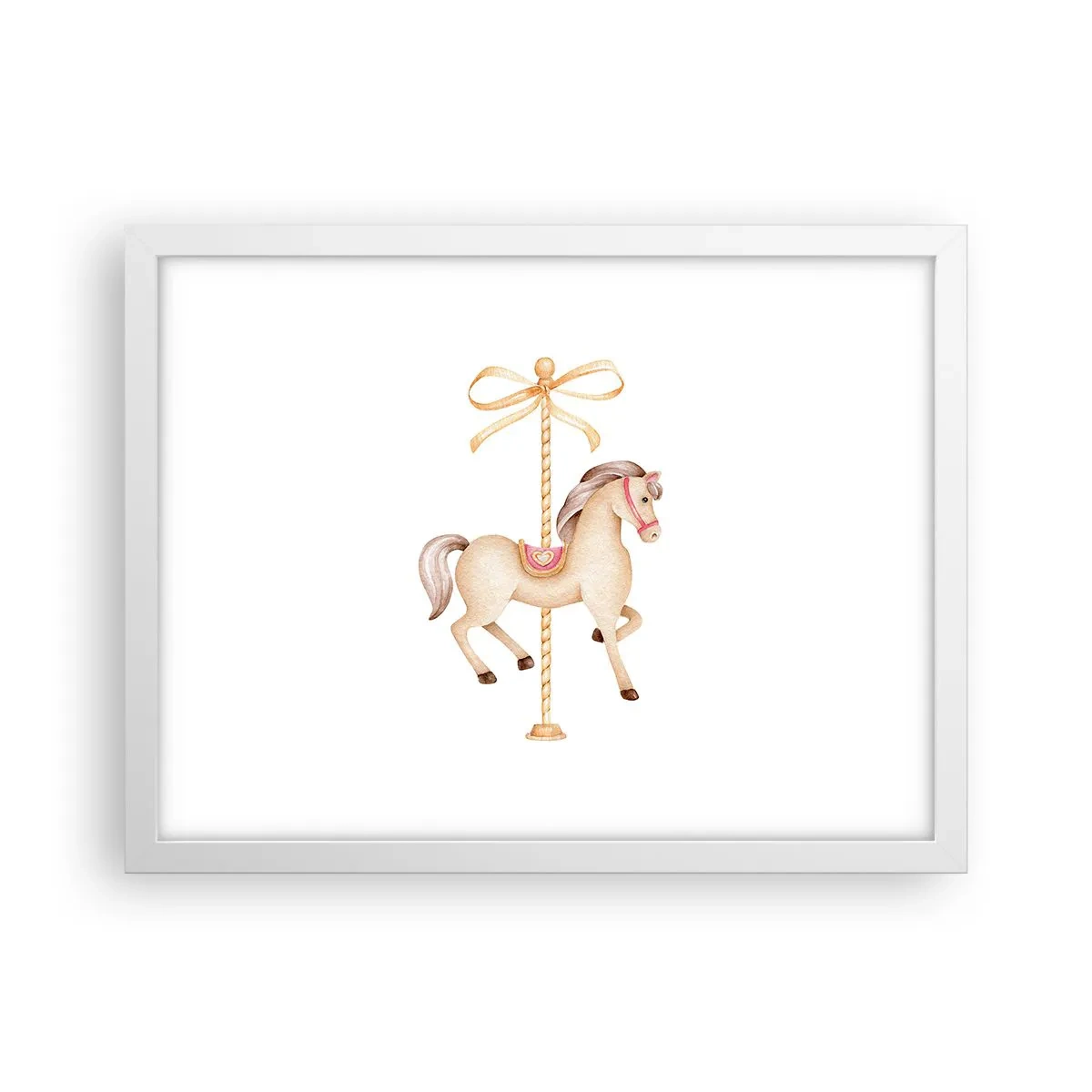 Affiche dans un cadre blanc - Poster - Un trot gracieux - 40x30 cm