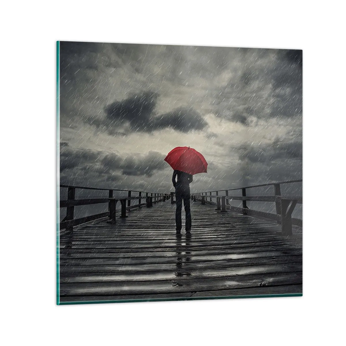 Impression sur verre - Image sur verre - Peu importe qu'il pleuve - 40x40 cm
