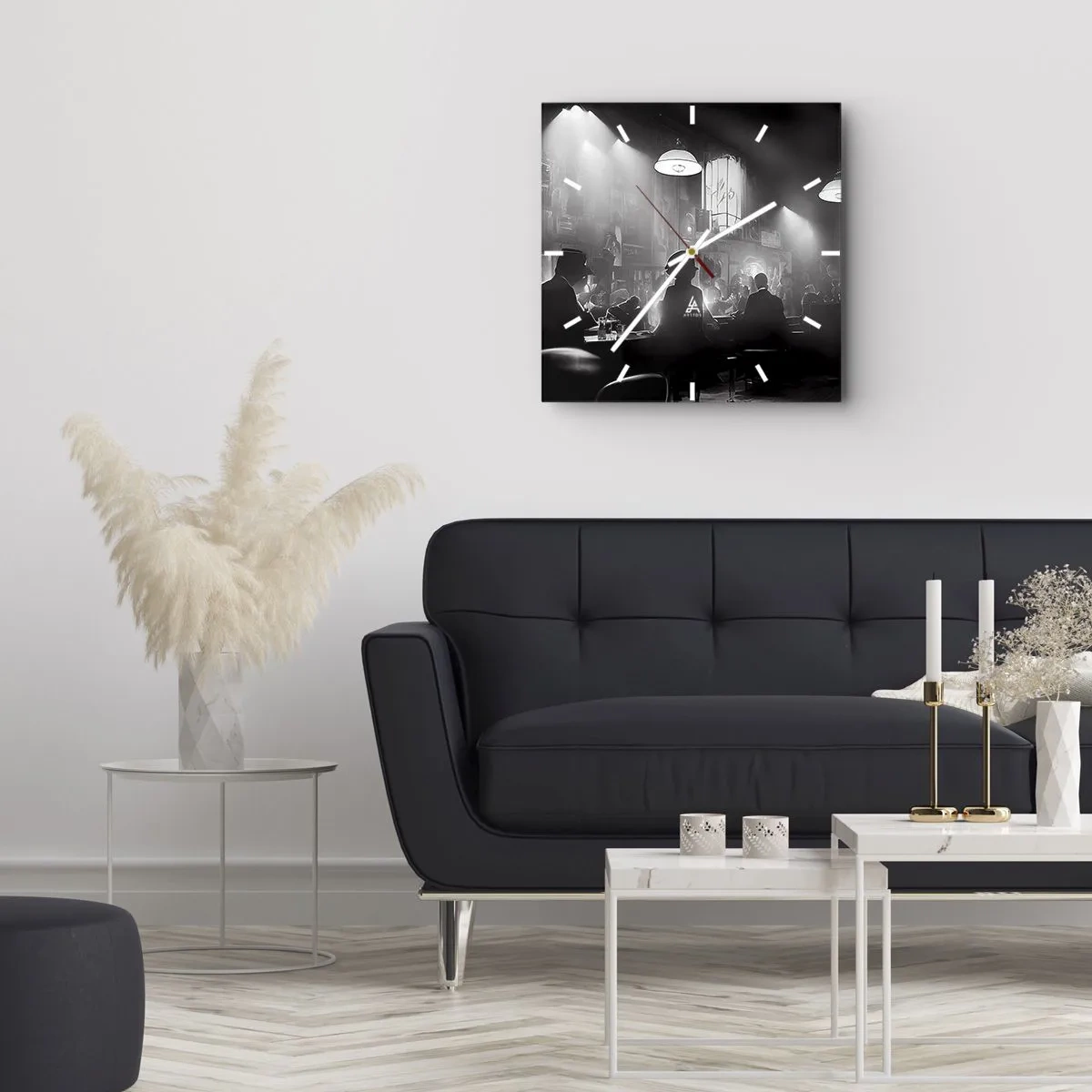 Horloge murale - Pendule murale - Dans une ambiance jazz - 40x40 cm