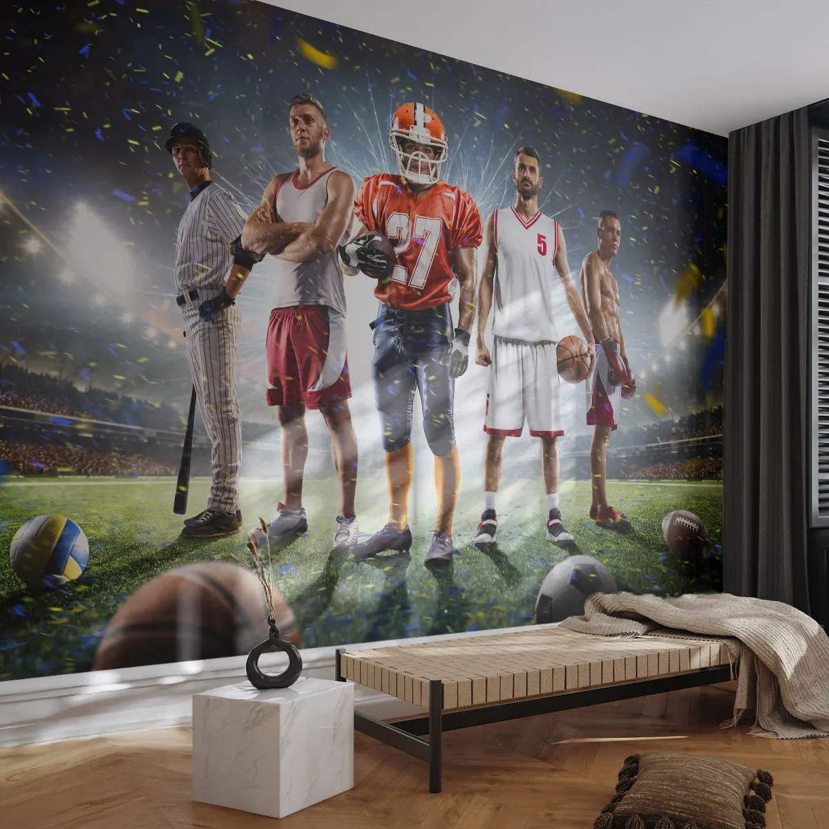 Papier Peint Autocollant Deluxe Sticker - Gladiateurs des champs - sport, Athlète, Football - 400x280 cm