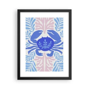 Affiche dans un cadre noir - Poster - Comme une fleur de mer - 30x40 cm