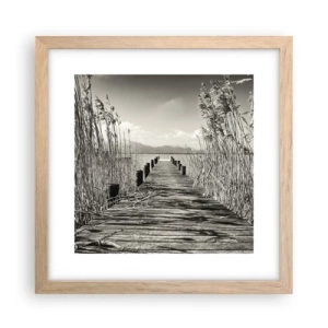 Affiche dans un chêne clair - Poster - Dans le calme de l'herbe - 30x30 cm