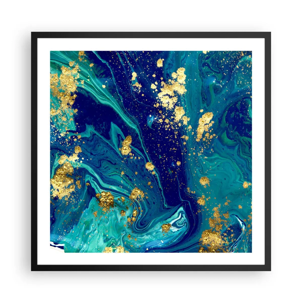 Affiche dans un cadre noir - Poster - Les pétales du soleil - 60x60 cm