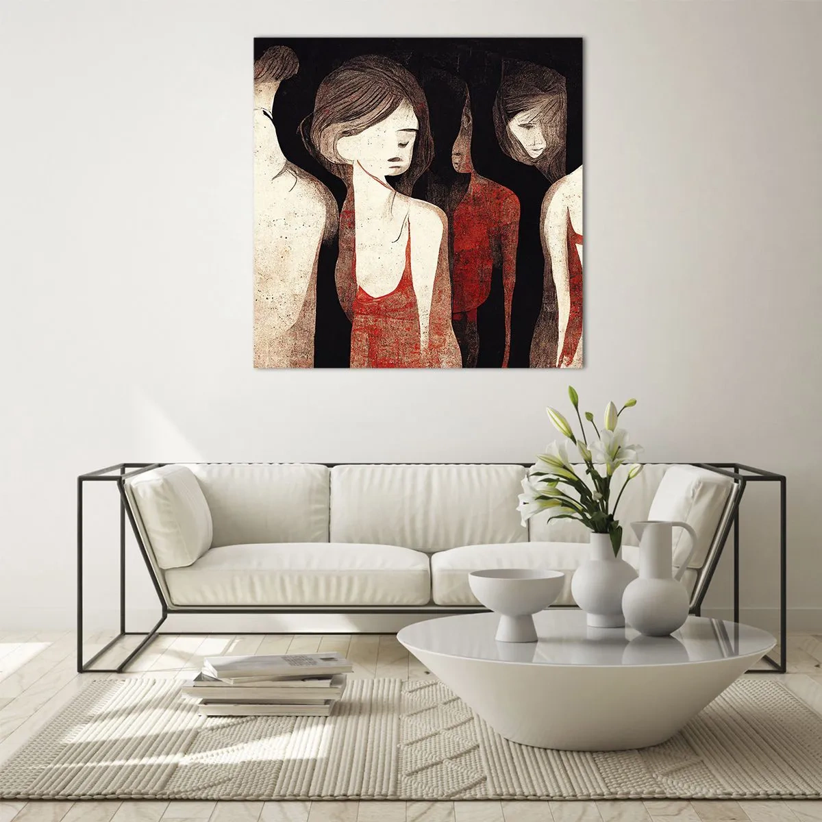 Impression sur verre - Image sur verre - Madones des ténèbres - 60x60 cm