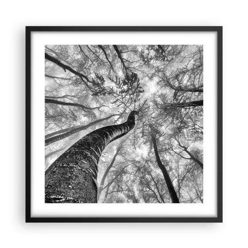 Affiche dans un cadre noir - Poster - Course vers la lumière - 50x50 cm