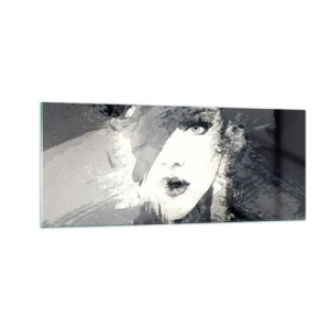 Impression sur verre - Image sur verre - Derrière un voile gris - 100x40 cm