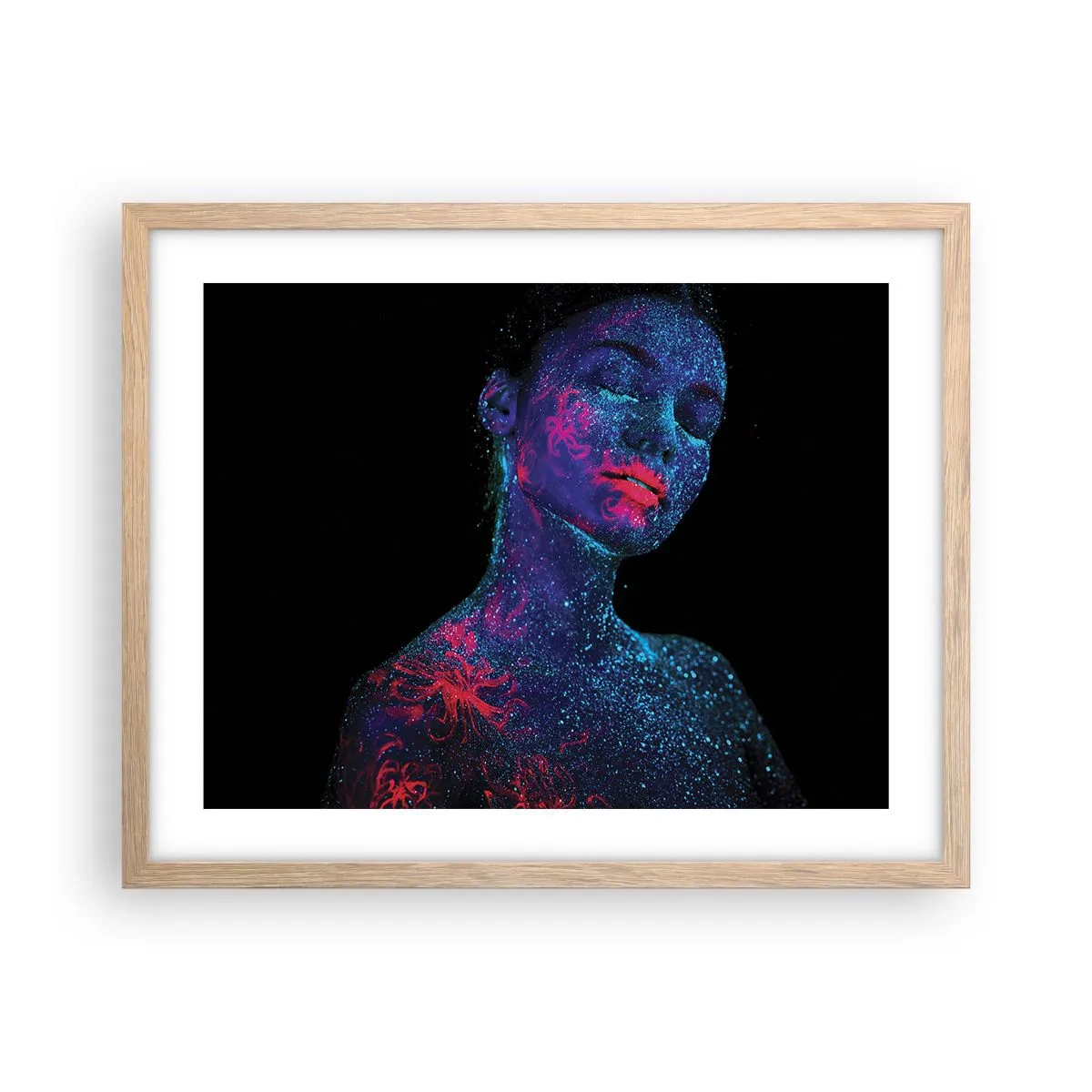 Affiche dans un chêne clair - Poster - Dans la poussière d'étoiles - 50x40 cm