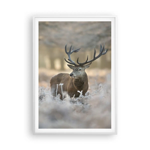 Affiche dans un cadre blanc - Poster - Une matinée animée - 70x100 cm