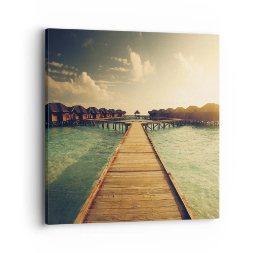 Impression sur toile - Image sur toile - Invitation chaleureuse - 40x40 cm