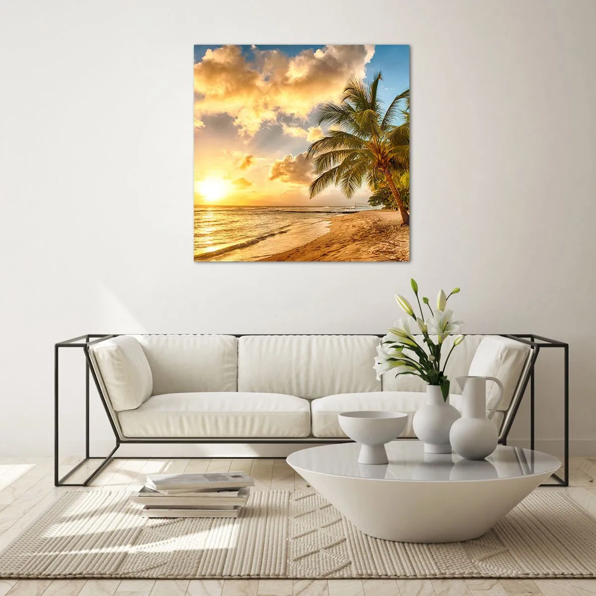 Impression sur verre - Image sur verre - Été éternel, toujours des vacances - 60x60 cm