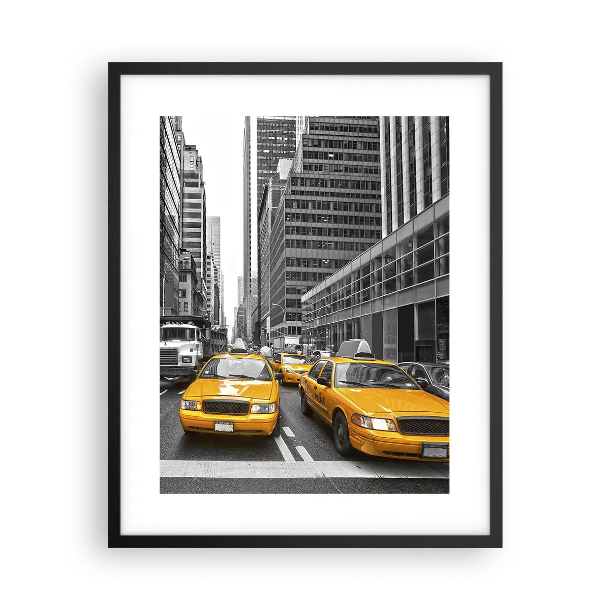 Affiche dans un cadre noir - Poster - C'est nous qui colorons la ville - 40x50 cm