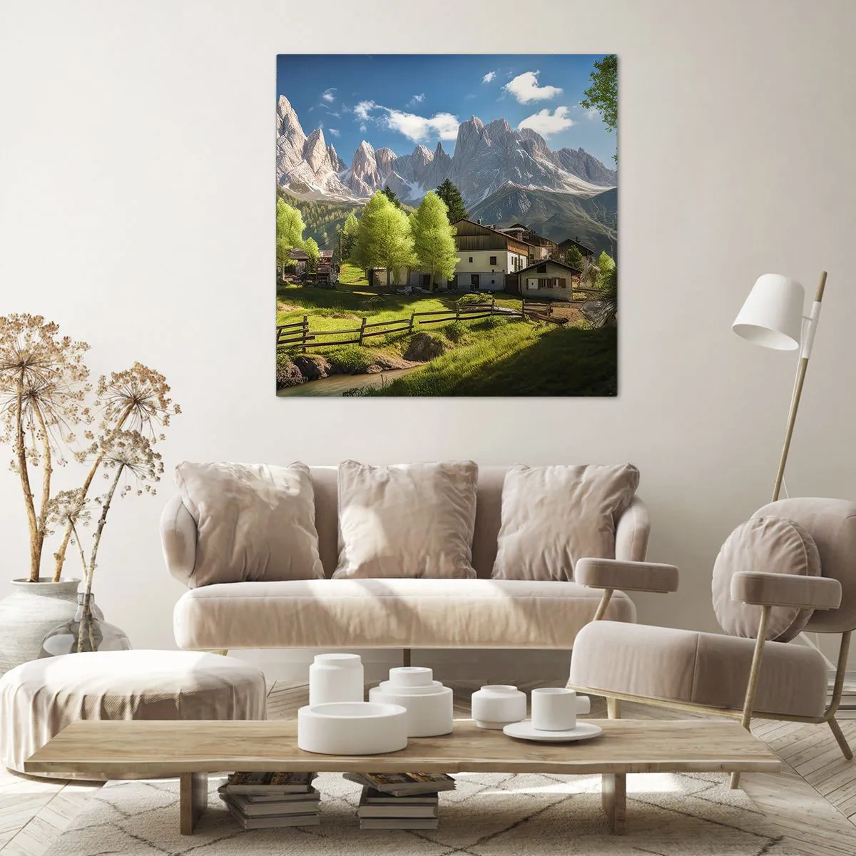 Impression sur toile - Image sur toile - Idylle alpine - 60x60 cm