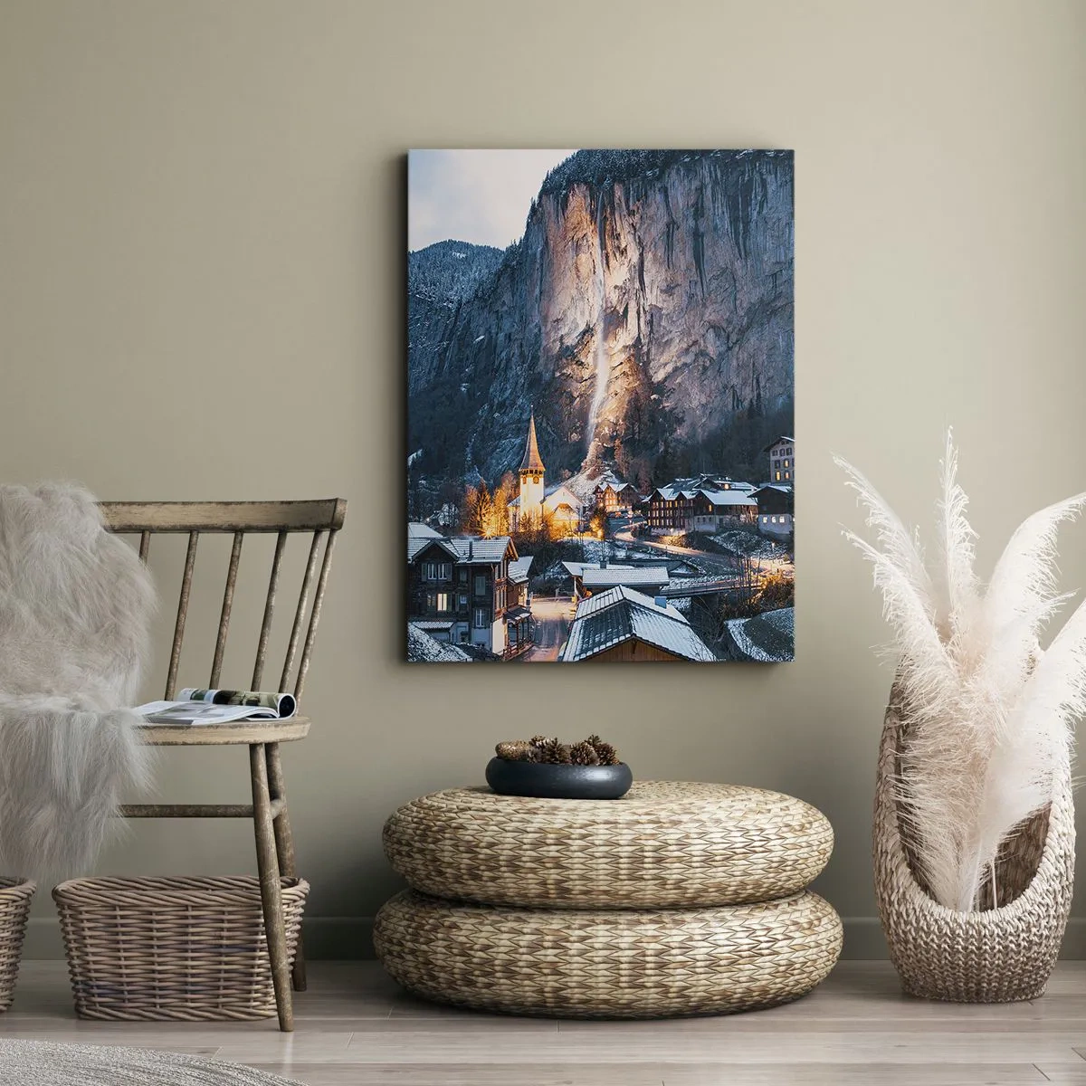 Impression sur toile - Image sur toile - Esprit brillant de l'hiver - 45x80 cm