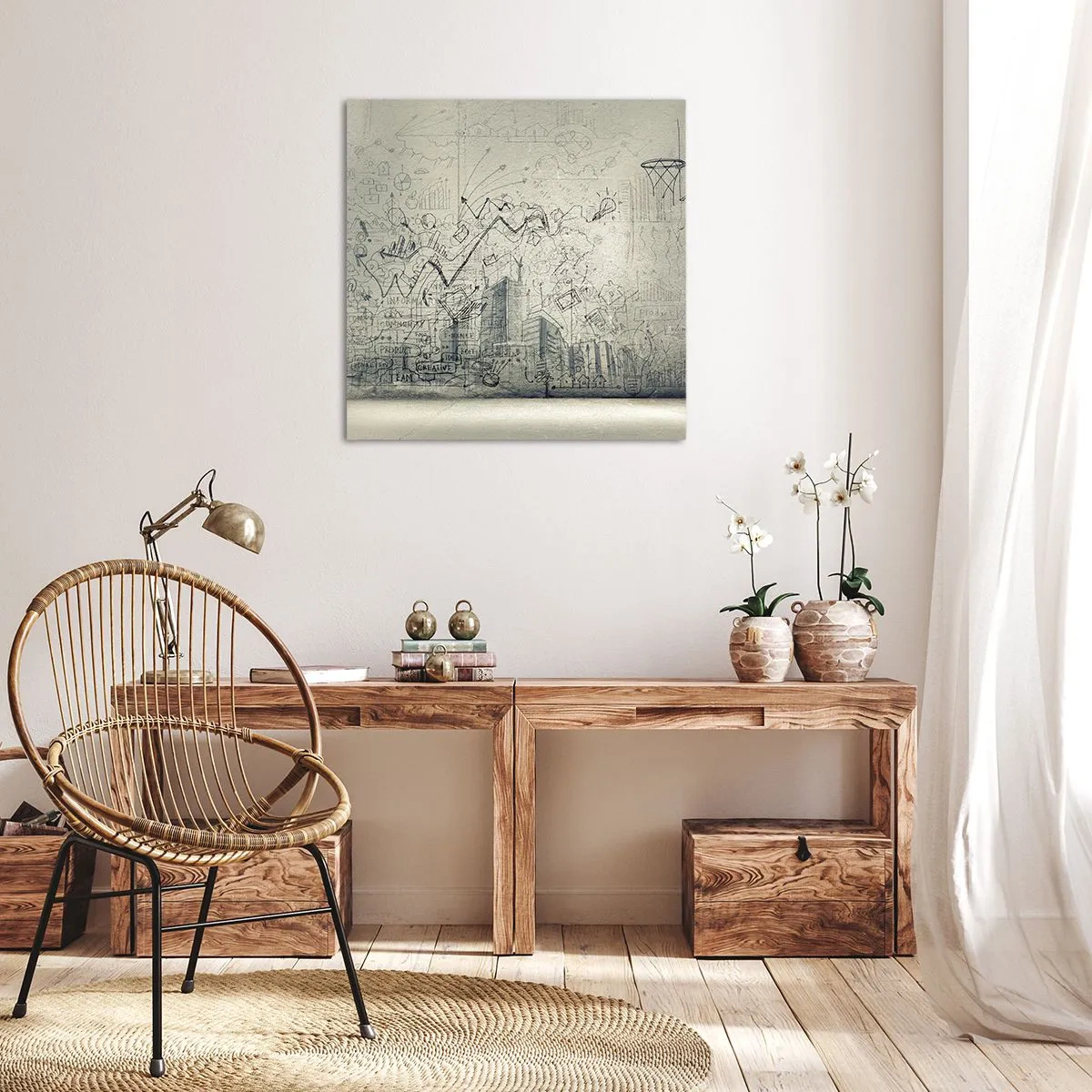 Impression sur toile - Image sur toile - Ma vie fantastique en ville - 50x50 cm