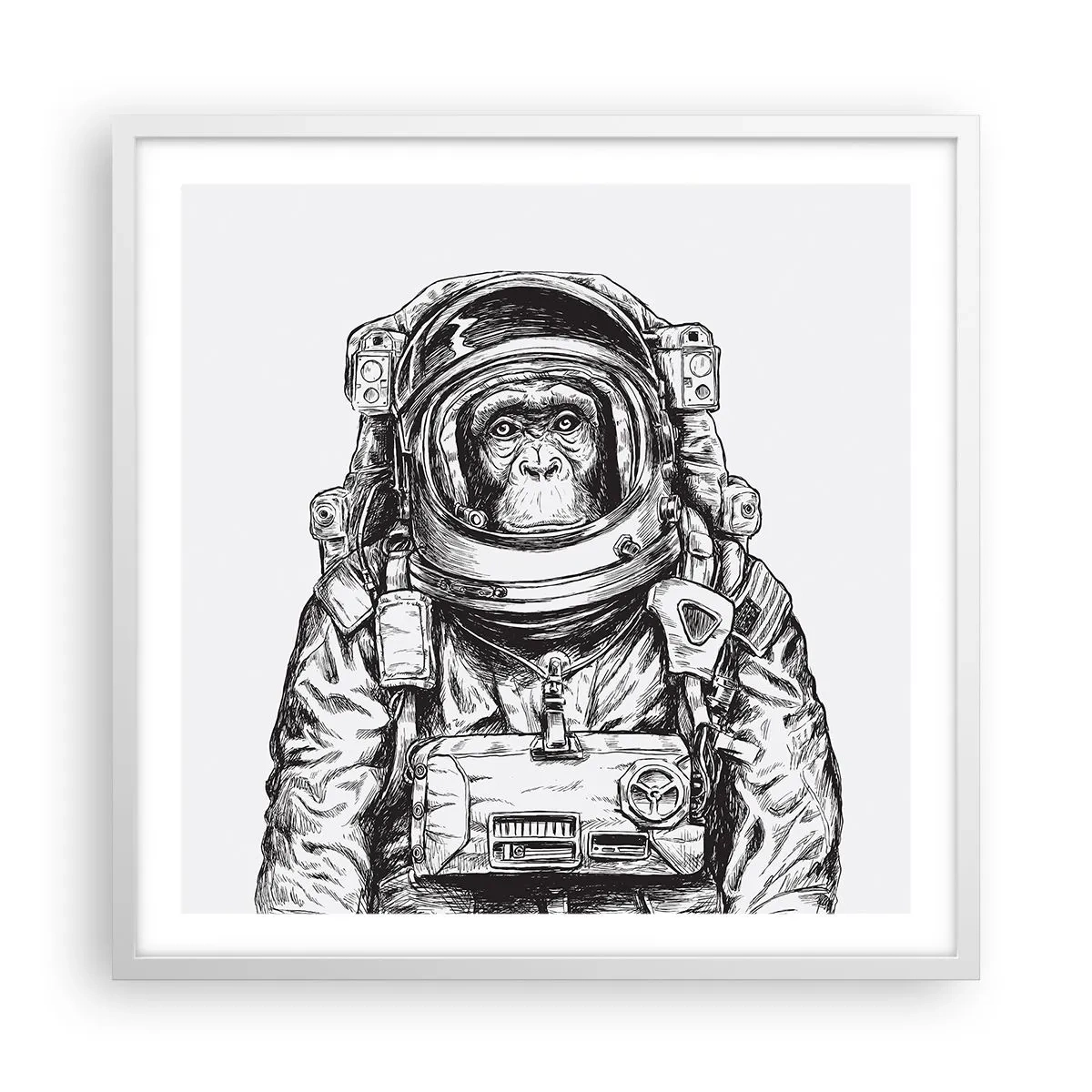 Affiche dans un cadre blanc - Poster - Évolution alternative - 60x60 cm