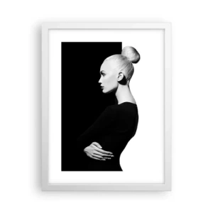Affiche dans un cadre blanc - Poster - Tout simplement une femme - 30x40 cm