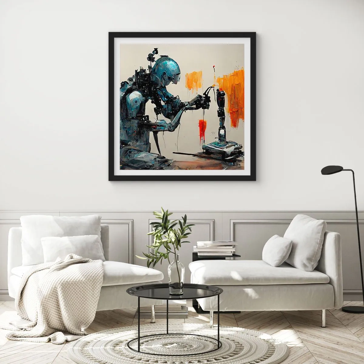 Affiche dans un cadre noir - Poster - Déjà demain… - 40x40 cm