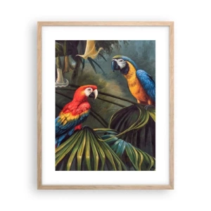 Affiche dans un chêne clair - Poster - Romantisme dans les tropiques - 40x50 cm