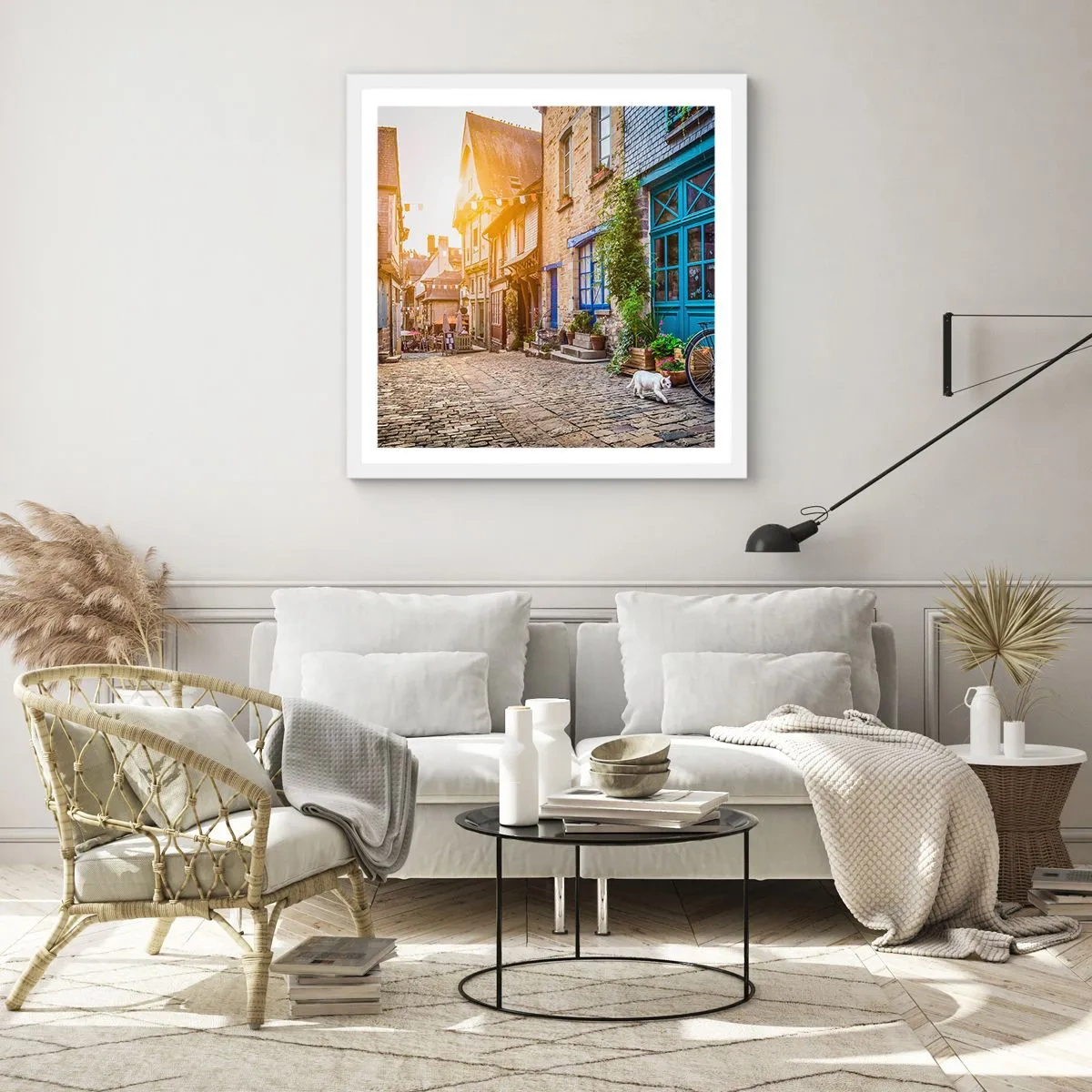 Affiche dans un cadre blanc - Poster - Aux confins du monde - 30x30 cm