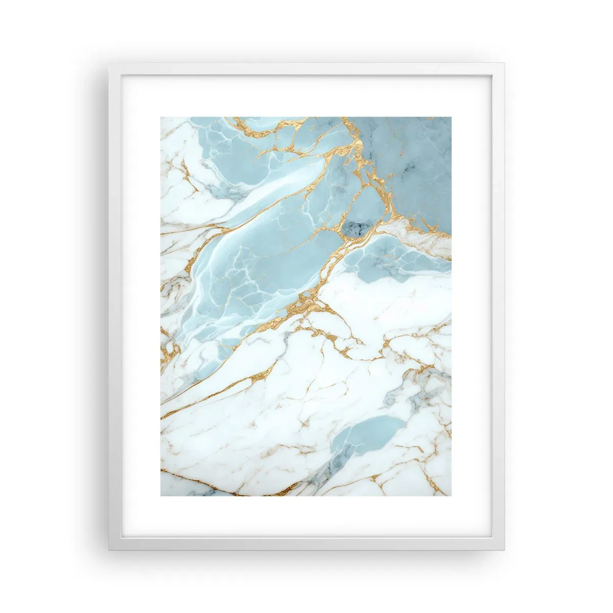 Affiche dans un cadre blanc - Poster - Richesse en pierre - 40x50 cm