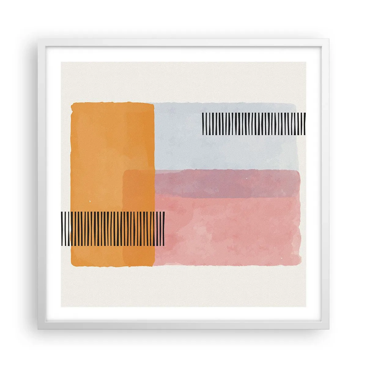 Affiche dans un cadre blanc - Poster - D'un coin à l'autre - 60x60 cm