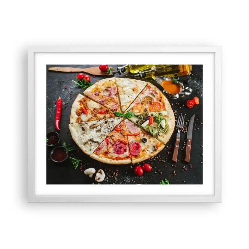 Affiche dans un cadre blanc - Poster - Une gamme de saveurs - 50x40 cm