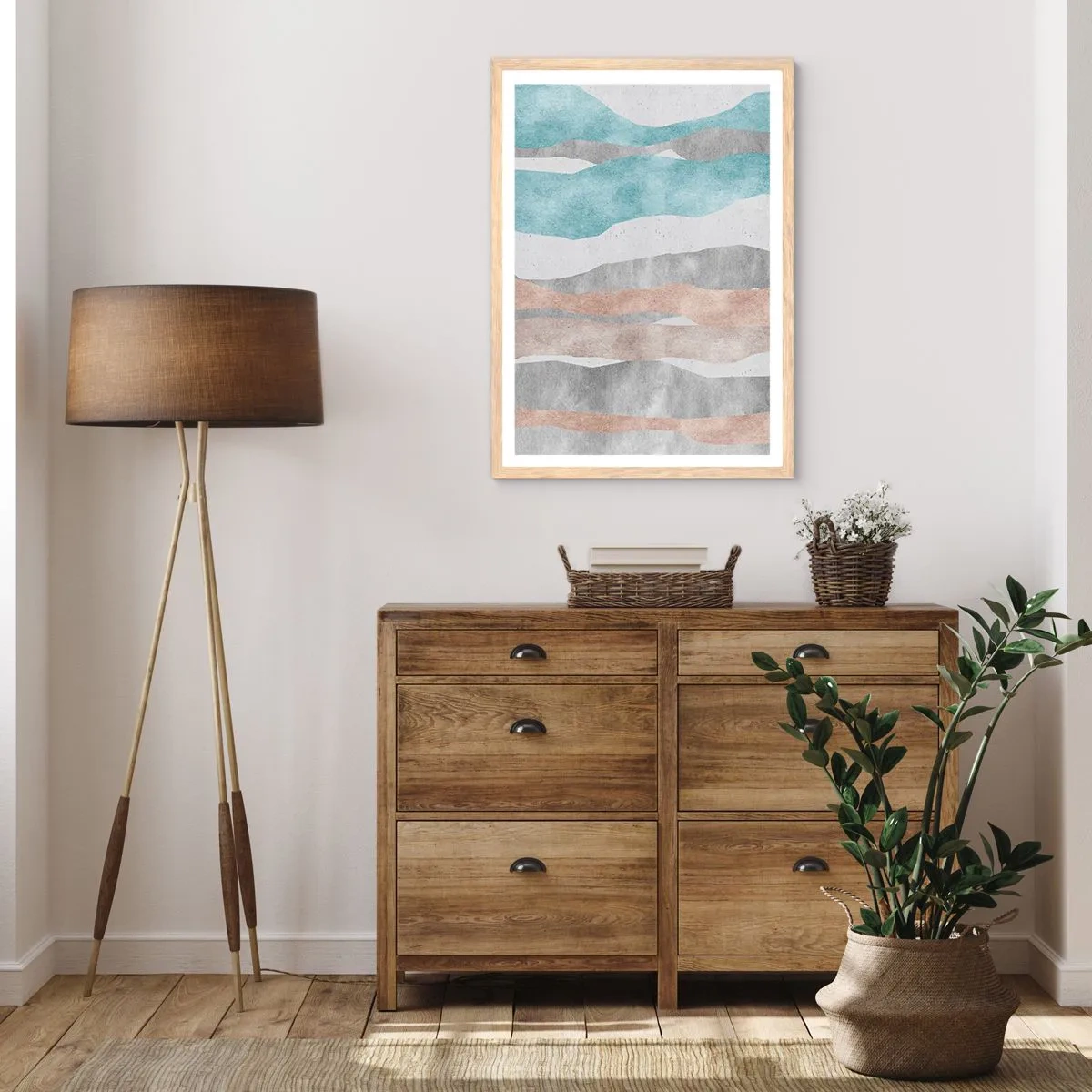 Affiche dans un chêne clair - Poster - Une étude de proximité - 50x70 cm