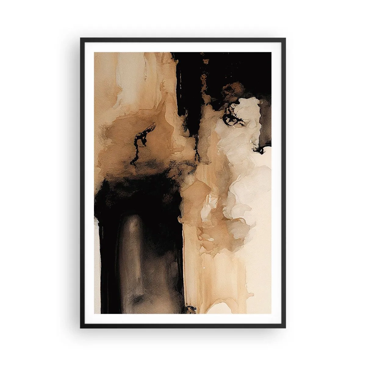 Affiche dans un cadre noir - Poster - Une abstraction intrigante - 70x100 cm