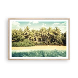 Affiche dans un chêne clair - Poster - Peut-être ici? - 91x61 cm