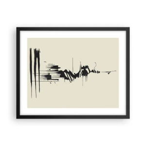 Affiche dans un cadre noir - Poster - Abstraction hâtive - 50x40 cm