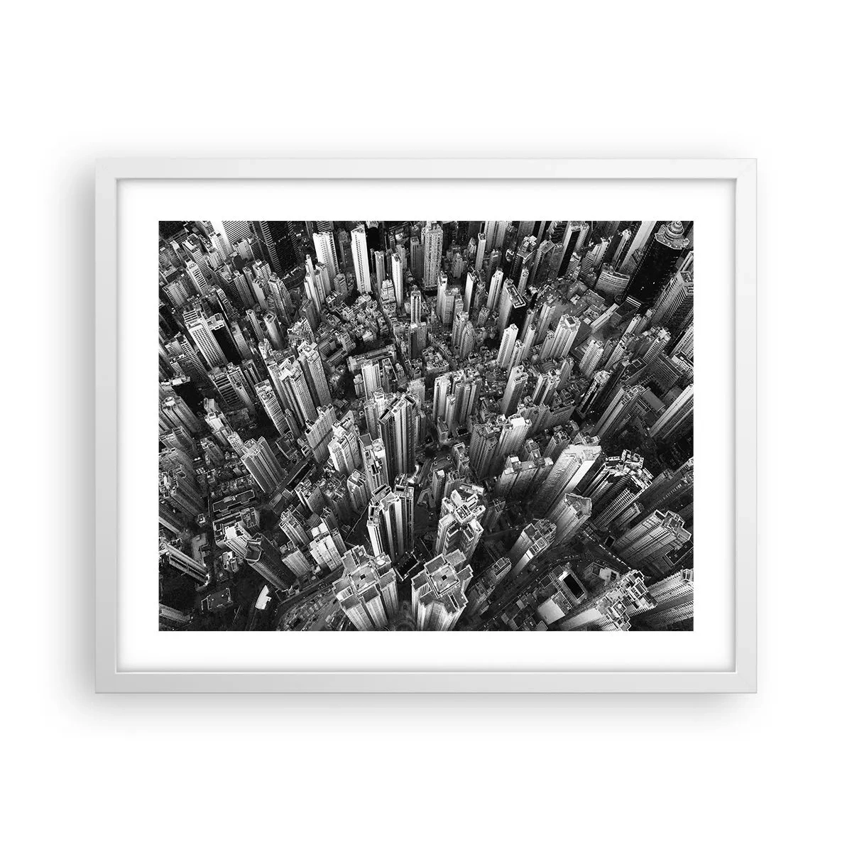 Affiche dans un cadre blanc - Poster - Toujours de plus en plus haut - 50x40 cm