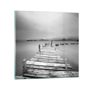 Impression sur verre - Image sur verre - Derrière les montagnes, au-delà des mers - 50x50 cm