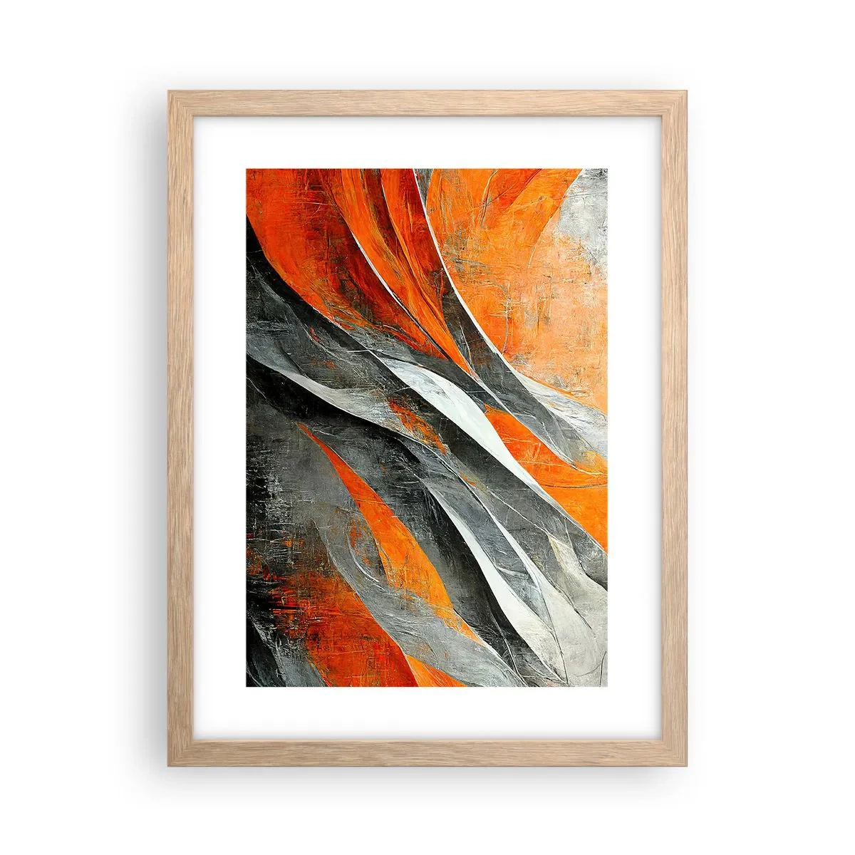 Affiche dans un chêne clair - Poster - Chaleur et froid - 30x40 cm