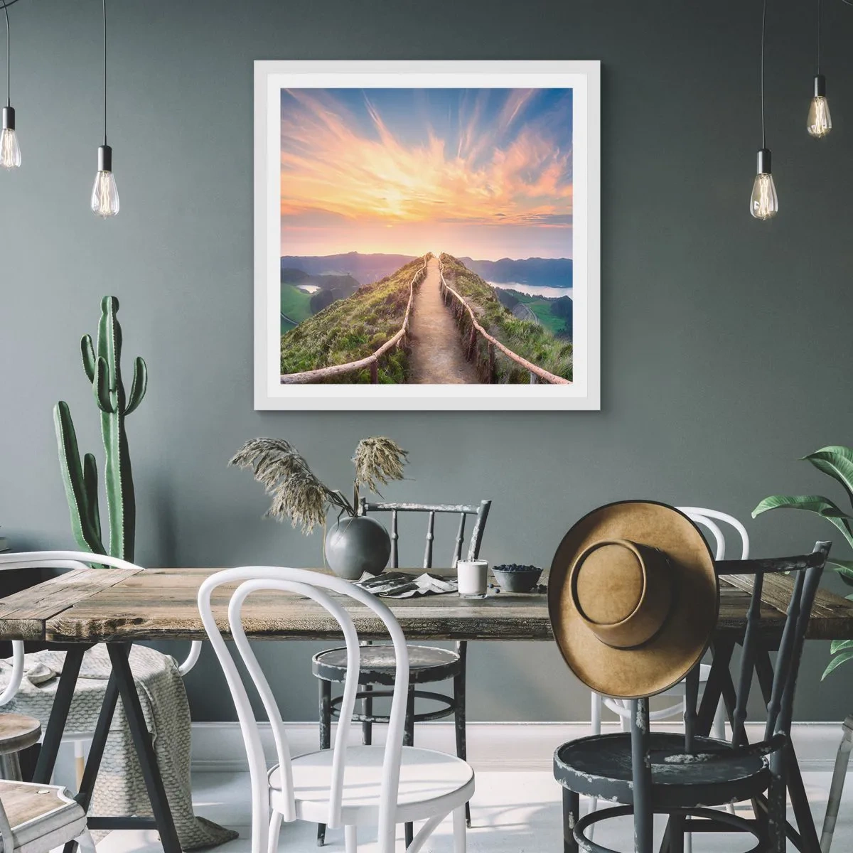 Affiche dans un cadre blanc - Poster - Proche du ciel - 30x30 cm