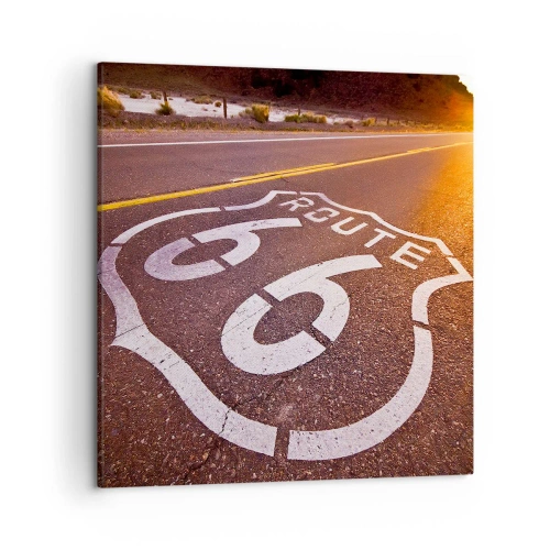 Impression sur toile - Image sur toile - Célèbre Route 66 - 50x50 cm