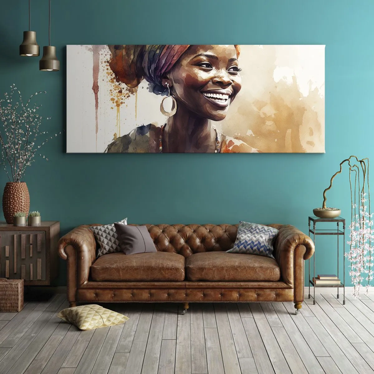 Impression sur toile - Image sur toile - reine africaine - 100x40 cm