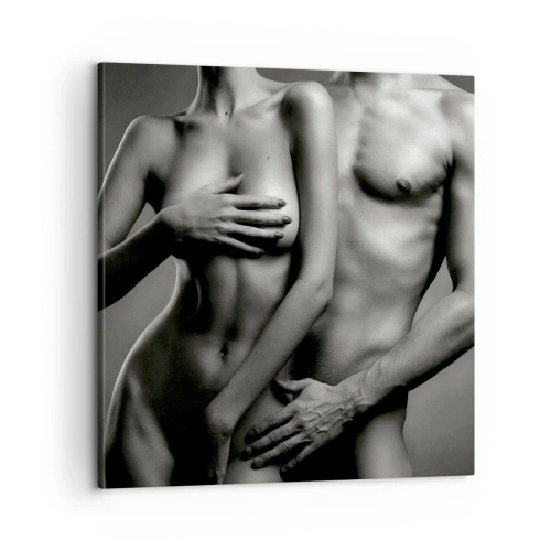 Impression sur toile - Image sur toile - Adam et Eve - 60x60 cm