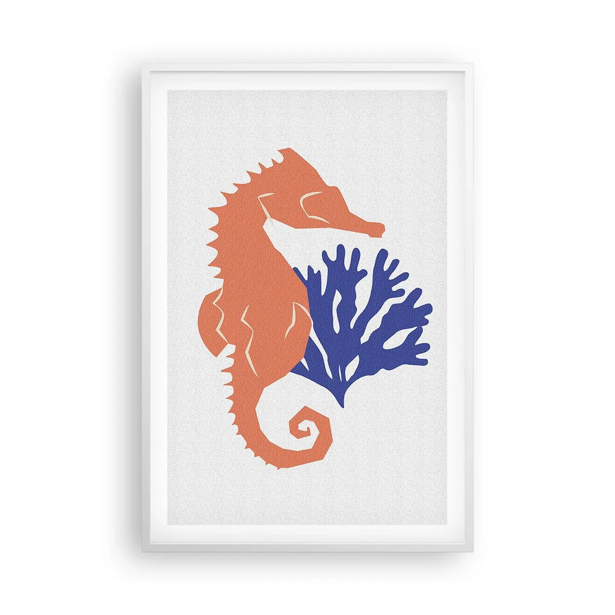 Affiche dans un cadre blanc - Poster - Dans une prairie sous-marine - 61x91 cm