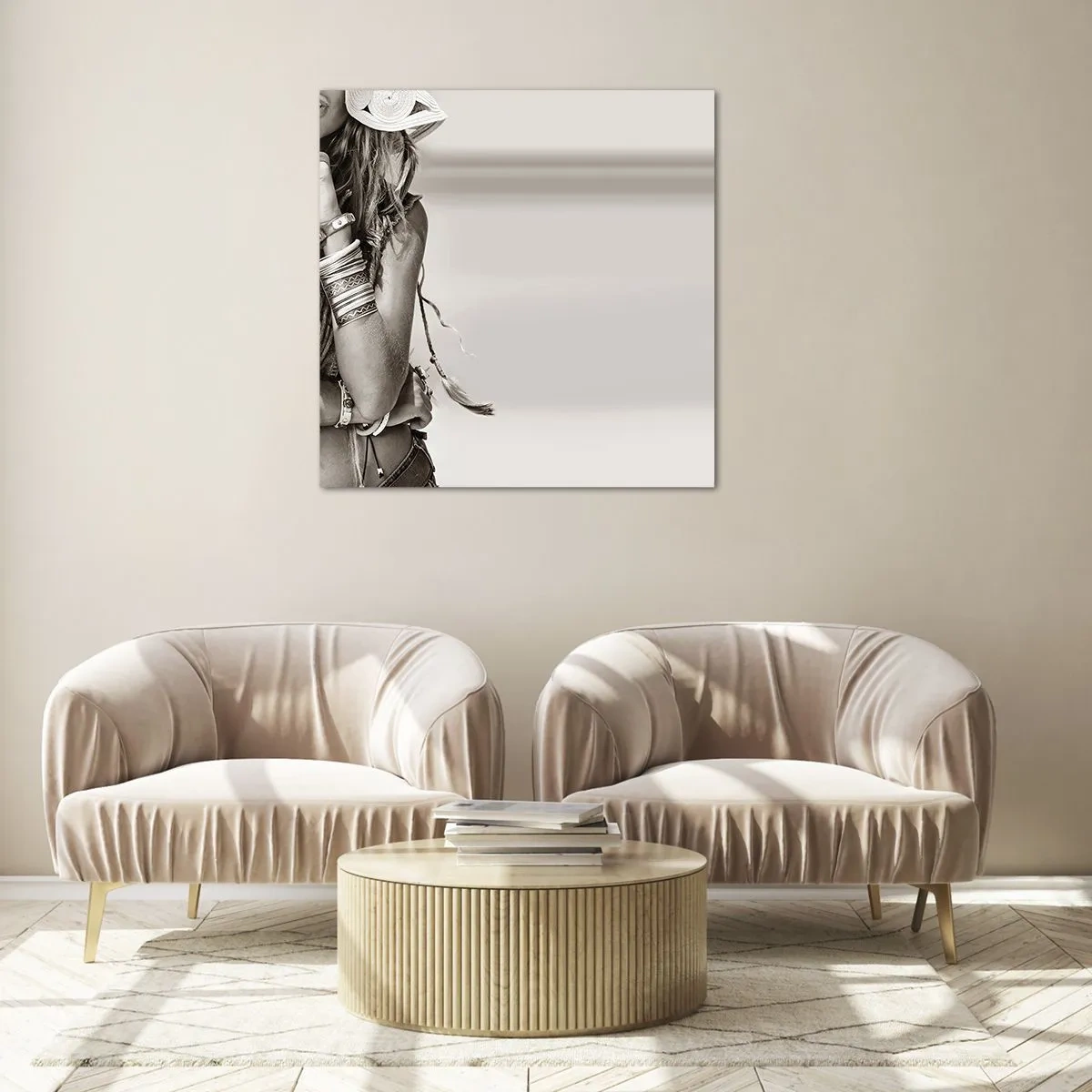 Impression sur verre - Image sur verre - Comment va la fille - 40x40 cm