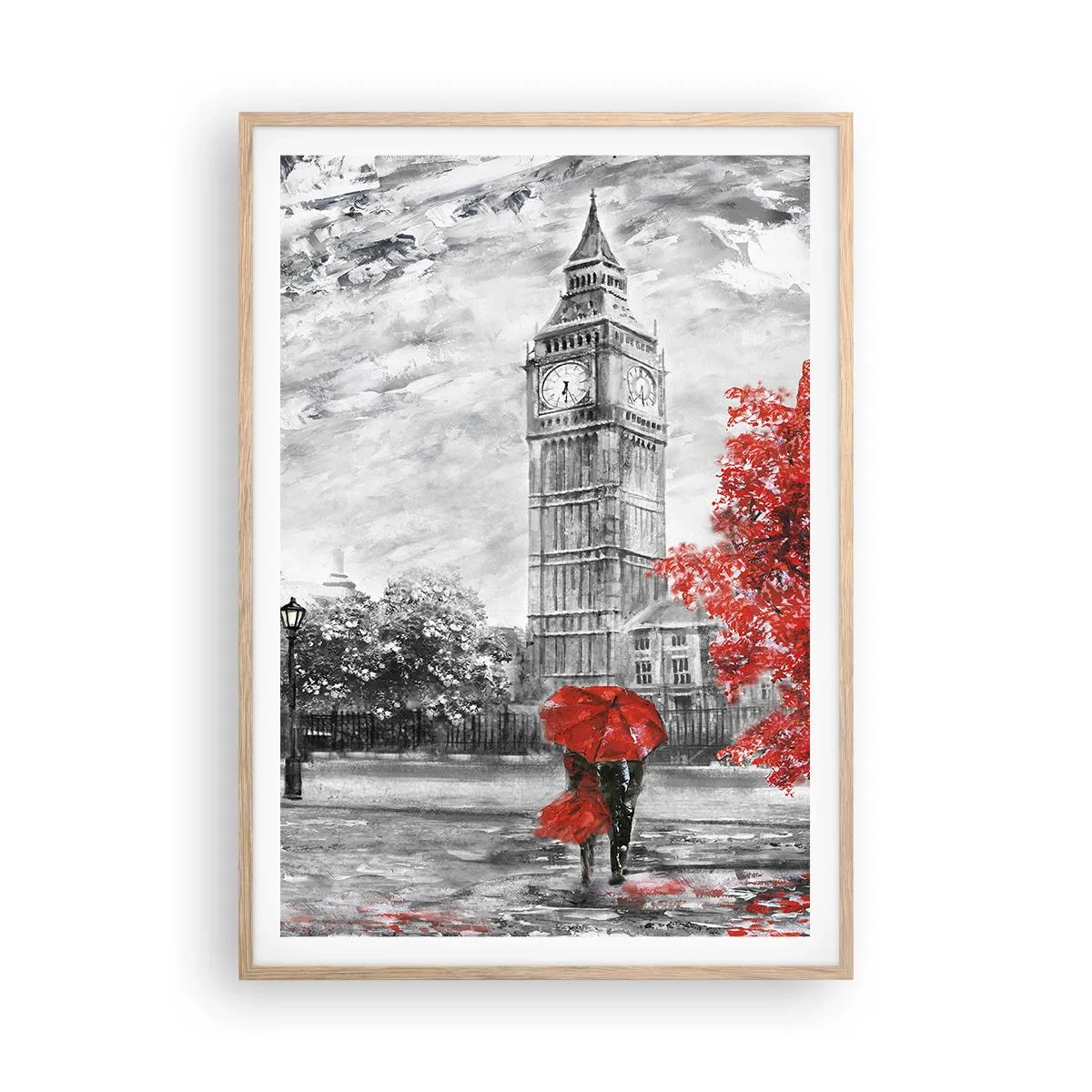 Affiche dans un chêne clair - Poster - Une journée passionnante - 70x100 cm