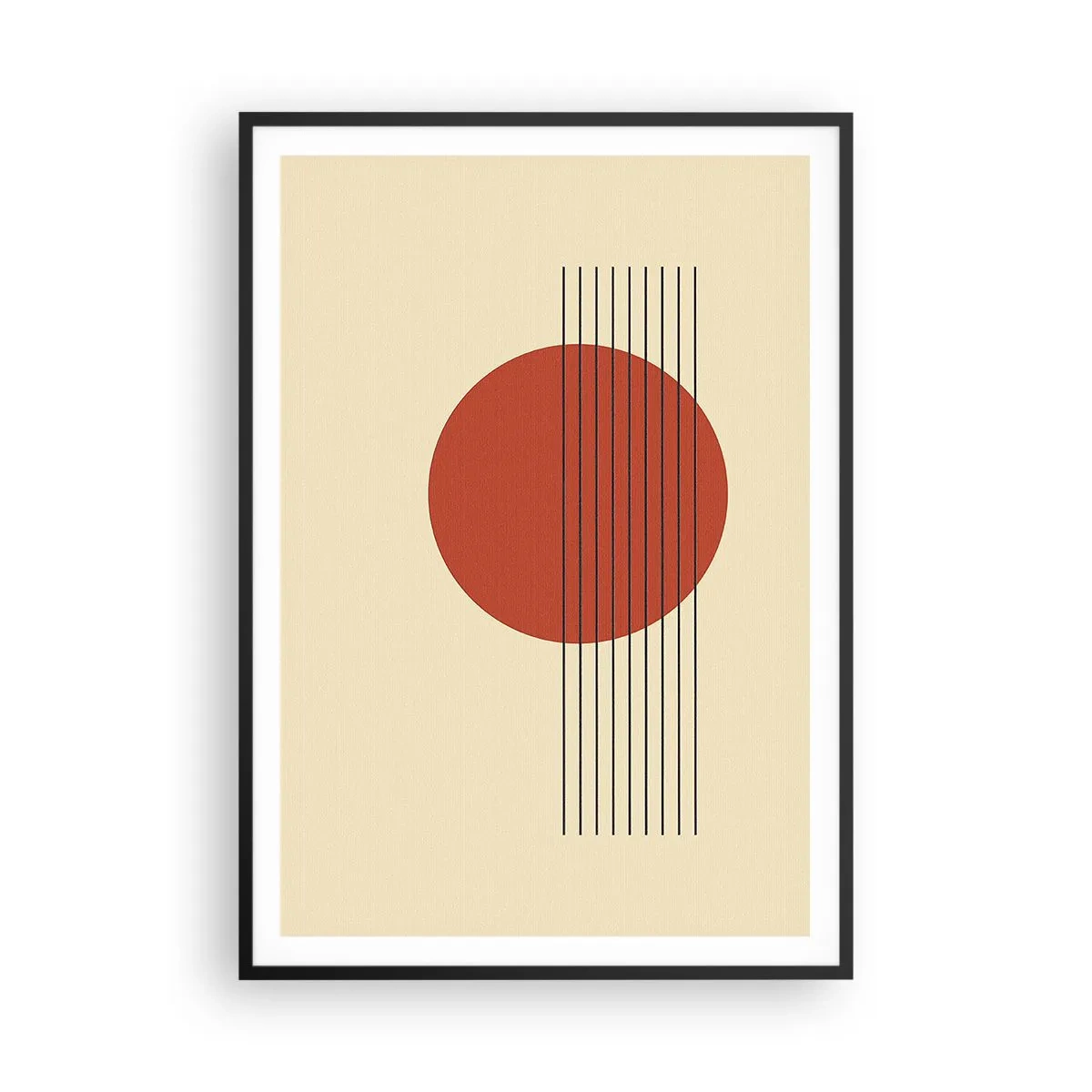 Affiche dans un cadre noir - Poster - Aux alentours et plus loin - 70x100 cm