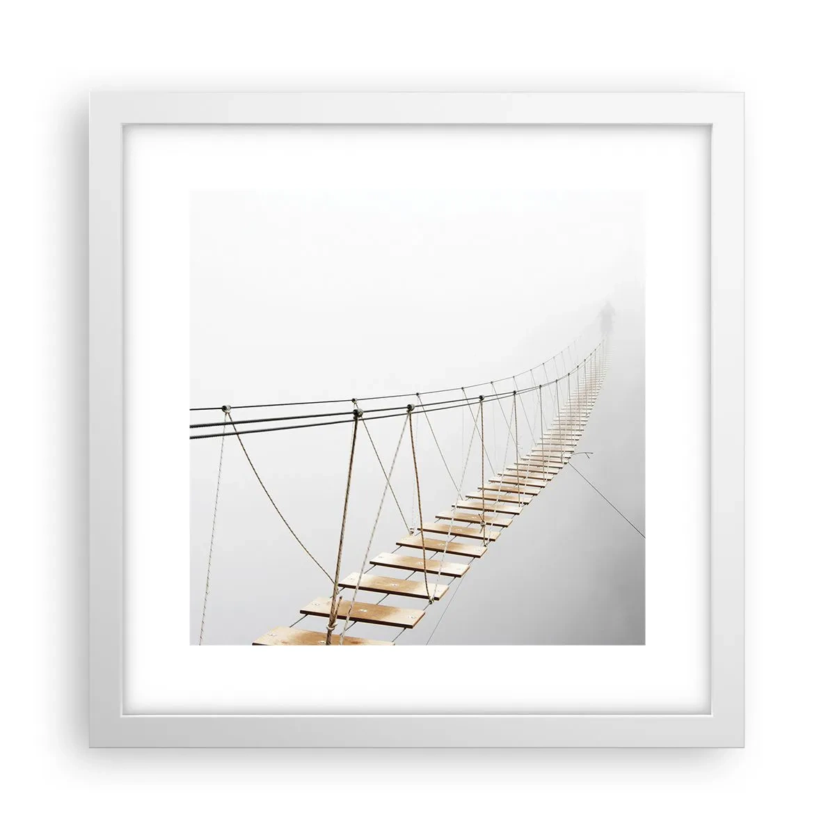 Affiche dans un cadre blanc - Poster - Où cela va-t-il te mener? - 30x30 cm