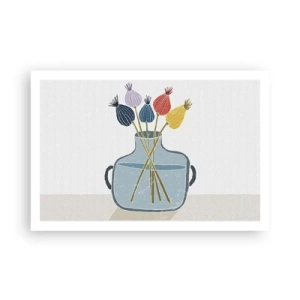 Affiche - Poster - Comme s'il avait semé des graines de pavot - 91x61 cm