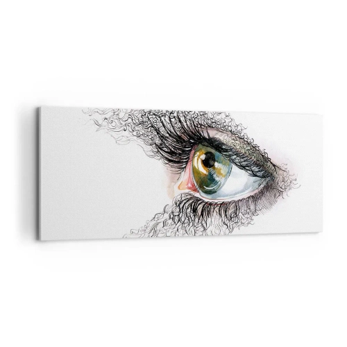 Impression sur toile - Image sur toile - Regarde droit dans l'âme - 100x40 cm