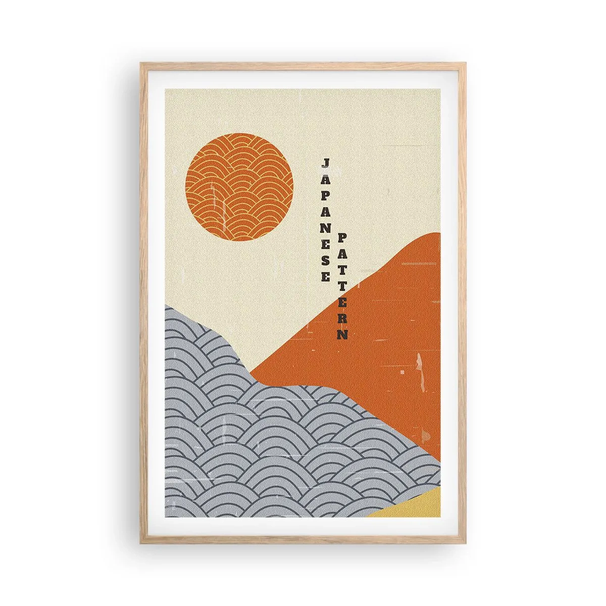 Affiche dans un chêne clair - Poster - Dans l'esprit japonais - 61x91 cm