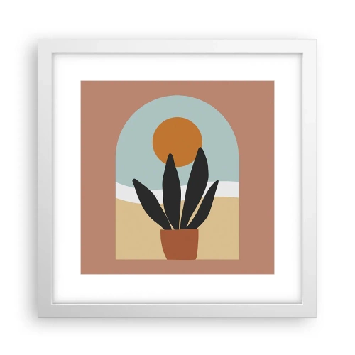 Affiche dans un cadre blanc - Poster - Petits bonheurs - 30x30 cm